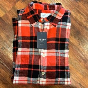 Lucky Brand Saturday Stretch Plaid Flannel Shirt